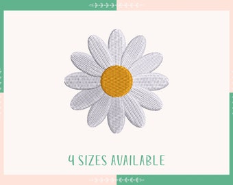 Mini Daisy Flower Embroidery Design, Floral Embroidery, Cute Daisy Flower, Instant Download, Mini Flower Embroidery Design