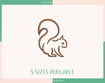 Squirrel Machine Embroidery Design, Wildlife, Nature, Animal Embroidery Design, Instant Download