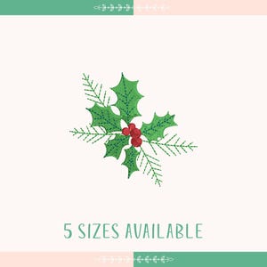 Christmas Border Embroidery Design File, Christmas Ornament Machine Embroidery Design, Christmas Leaves Pattern, Instant download