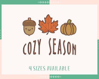 Stickerei Design Eichel, Herbst Blatt, Kürbis, Herbst Dekor, Herbst Dekor, Jahreszeitentisch Stickdatei, Maschinenstickerei, Instant Download