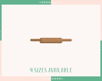 Mini Rolling Pin Embroidery Design, Cooking Pattern, Bakeware, Kitchen Embroidery Design, Instant Download
