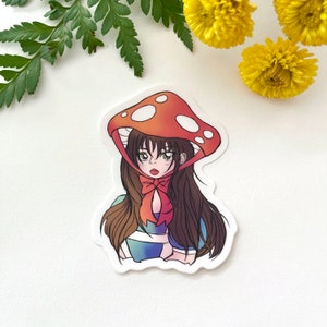 Mushroom Girl Matte Vinyl Sticker