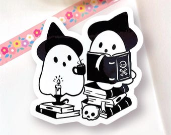 Glanzende vinylsticker Ghost Book Club