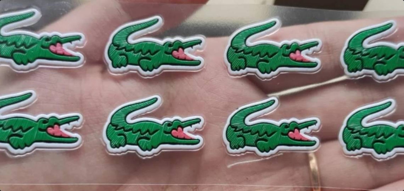 Logo/patch lacoste crocodile iron on thermocollant Textile Etsy
