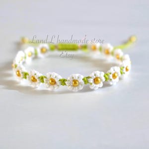 Handgemachtes Makramee Daisy Armband