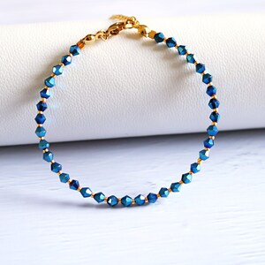 Beaded Bracelet - Bicone Crystal Bead Bracelet - MultiColor Beaded Bracelet