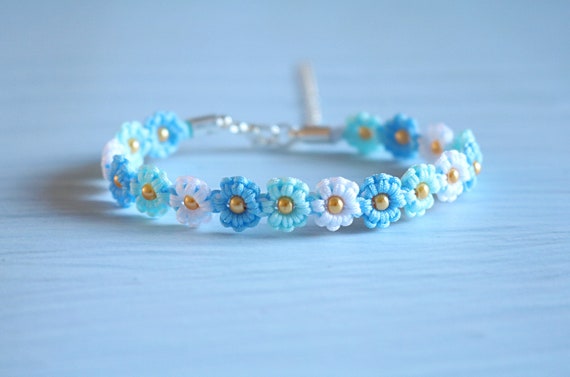 Macrame Daisy Flower Bracelet Friendship Bracelet Daisy Bracelet