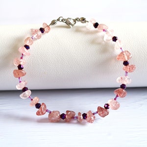 Stein Armband - Mix Stone Armband - Unregelmäßiges Stein Armband - Edelstein Armband