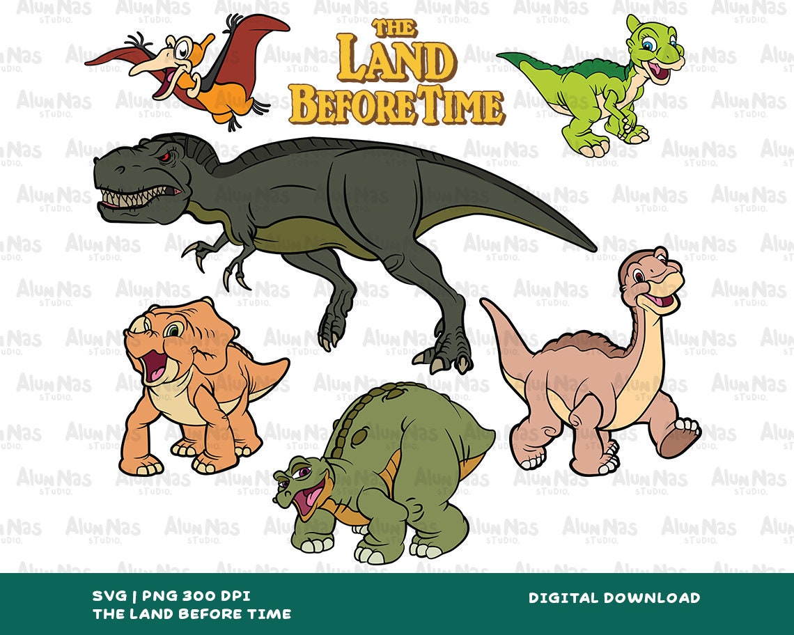 The Land Before Time Dinosaurs SVG, PNG 300 Dpi Etsy