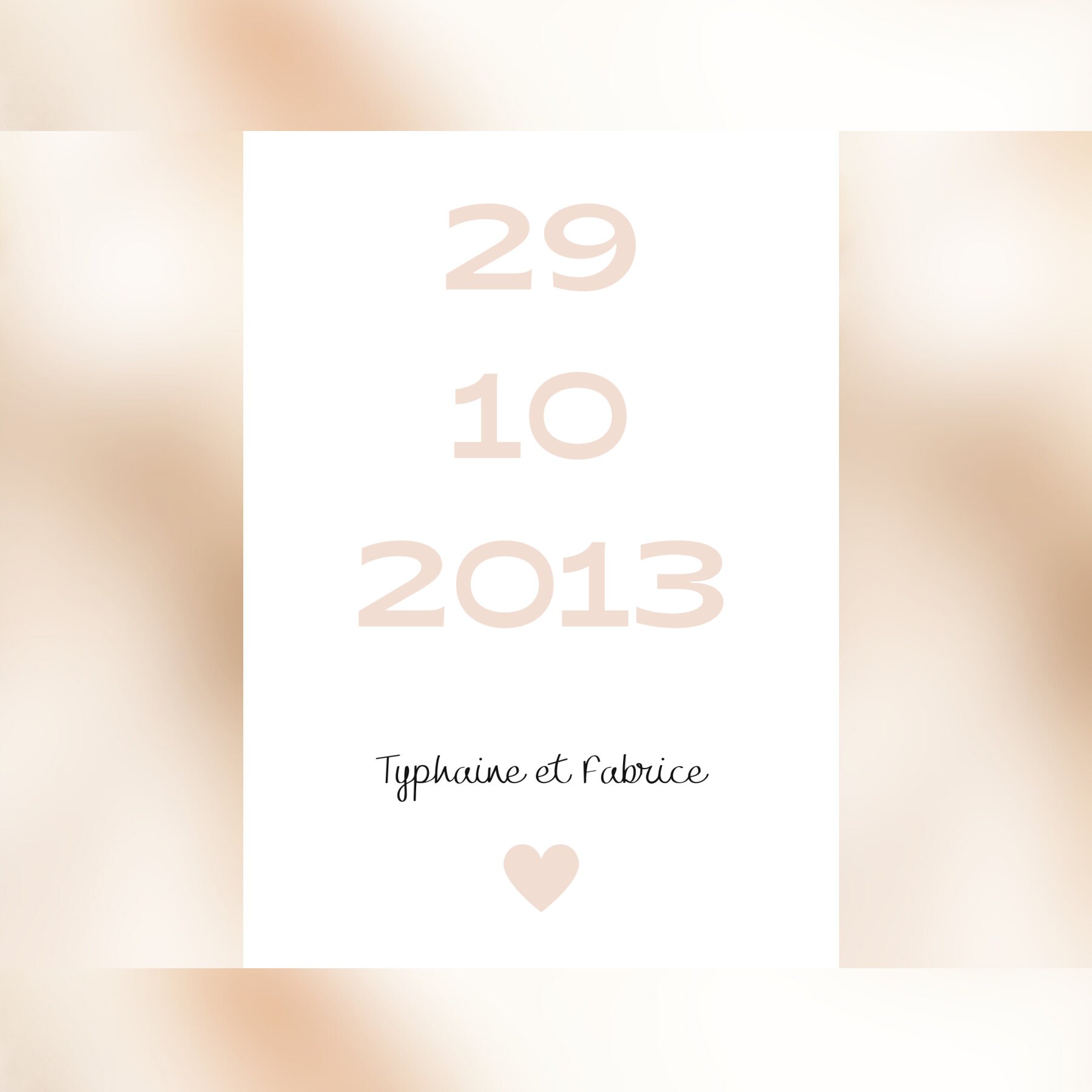 Affiche Couple Personnalisé Coeur Prénoms Date Rencontre. Cadeau Saint Valentin sur Mesure. Idée Cad