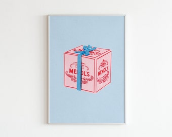 Mendl&#39;s Box Print, The Grand Budapest Hotel Movie Poster, Wes Anderson, Movie Print, Vintage Art Print, Ephemera, Gift for Housewarming