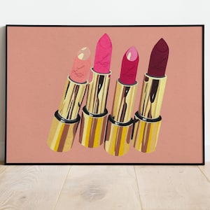 Lisa Eldridge Lipsticks Print | Lipstick Poster | Pink Lipstick | Wall Art