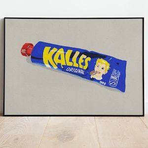 Kalles Kaviar Print / Swedish Art Print / Breakfast Nook Decor / Kitchen Wall Art / Food Poster