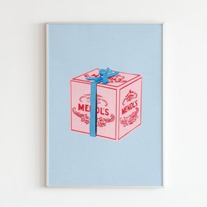 Mendl's Box Print, The Grand Budapest Hotel Movie Poster, Wes Anderson, Movie Print, Vintage Art Print, Ephemera, Gift for Housewarming