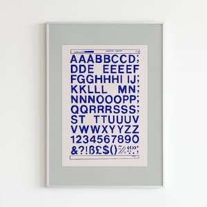 Letraset Print, Vintage Poster, Vintage Art Print, Ephemera, Helvetica Wall Art Print, Retro Print, Illustration Print, Office Decor