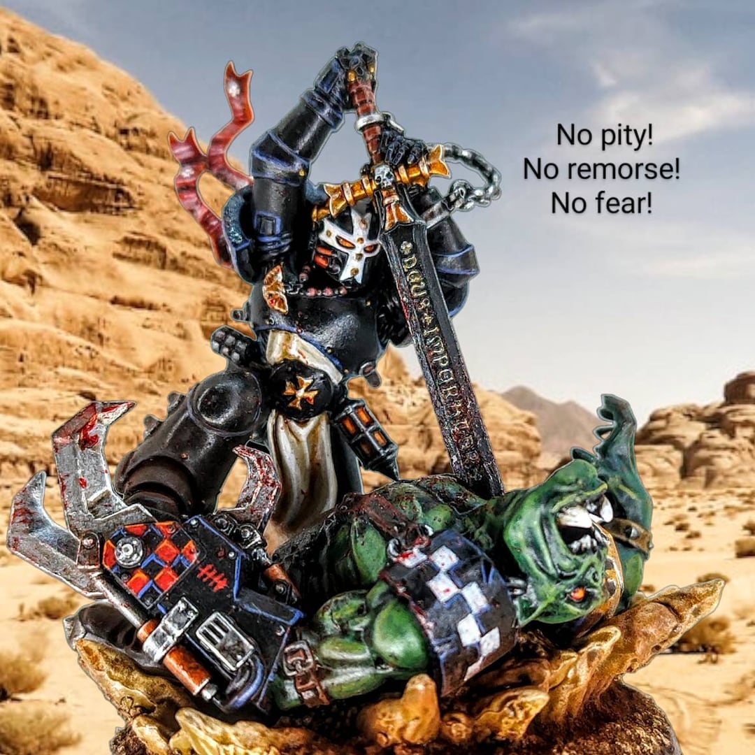 Bayard's Revenge Diorama: Black Templars Champion Vs Orc - Etsy