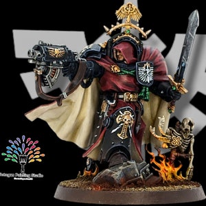 Belial, painted in the Risen color scheme of Dark Angels.