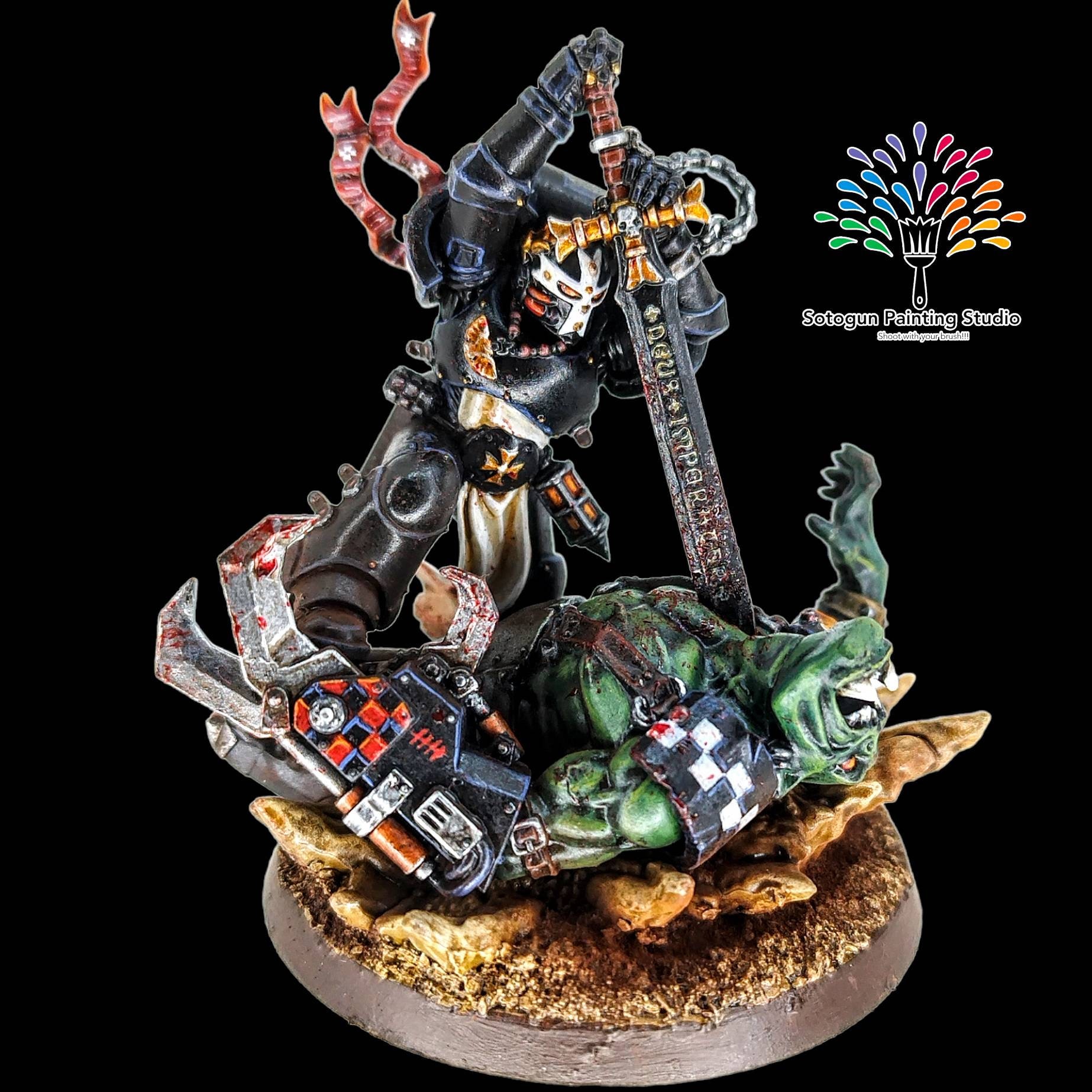 Bayard's Revenge Diorama: Black Templars Champion Vs Orc - Etsy UK