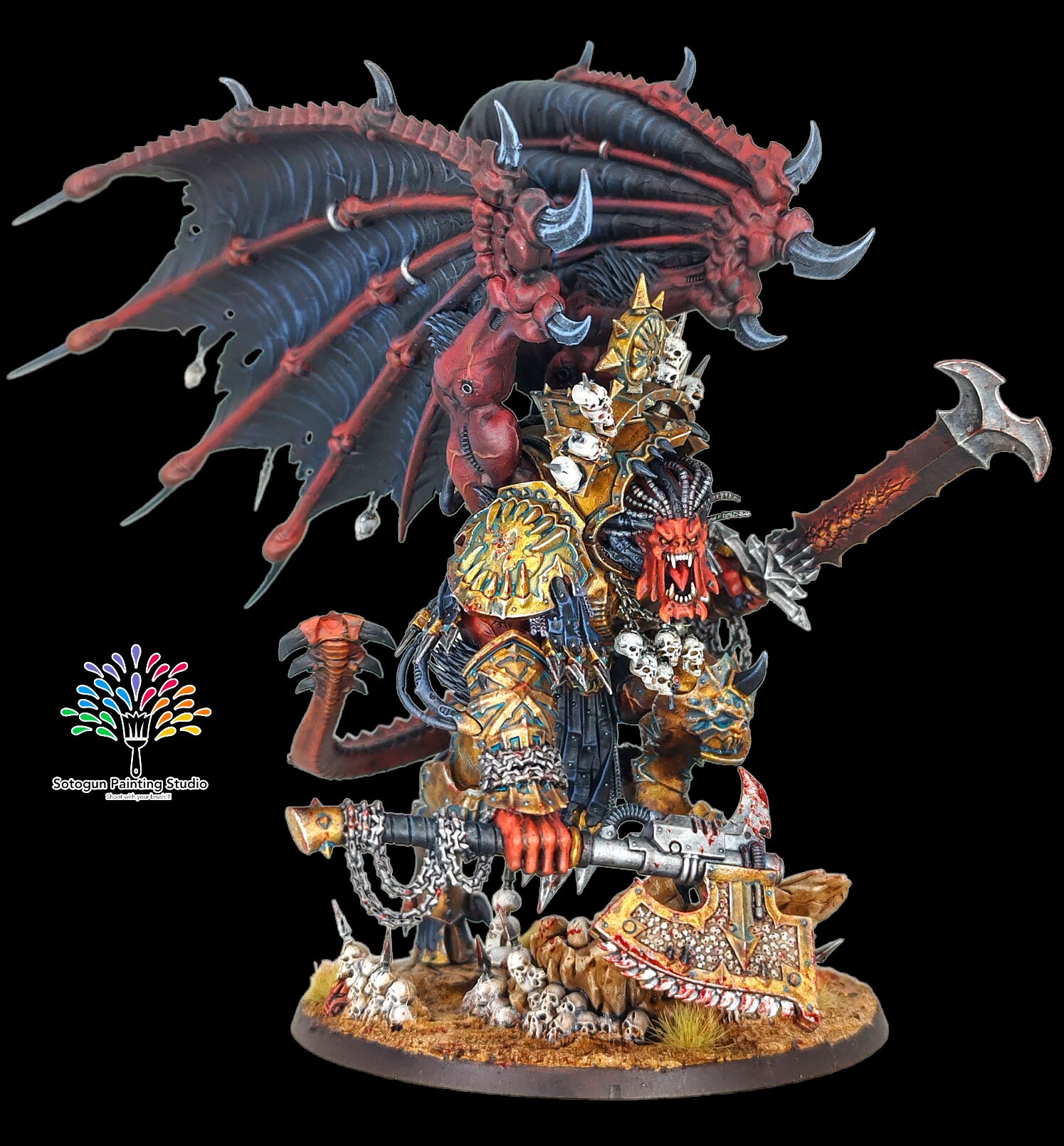 Angron Daemon Primarch Miniature: World Eaters Legion, hand