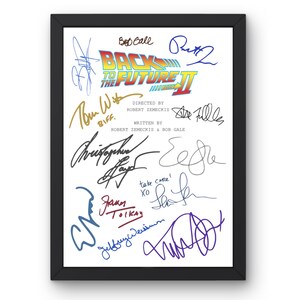 Back To The Future Part 2 Inspired Poster Print Script Style Sci-Fi Movie Wall Art Minimalist Film Decor A4 Retro Gift For Fan