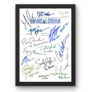 The Mandalorian Inspired Poster Print Script Style Sci-Fi TV Series Wall Art Minimalist Film Decor A4 Gift For Film Fans