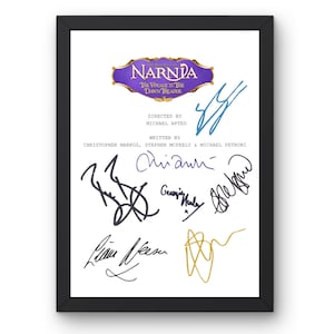 Narnia The Voyage Of The Dawn Treader Inspired Poster Print Script Style Fantasy Movie Wall Art Minimalist Film Decor A4 Gift For Fans
