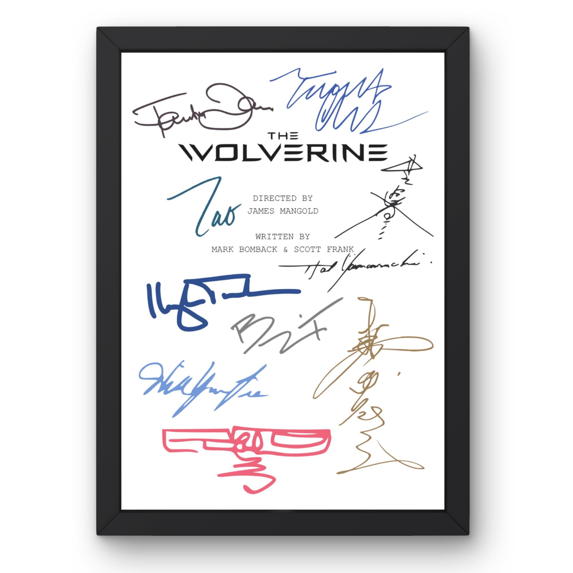 The Wolverine Inspired Poster Print Script Style Superhero Movie Wall ...