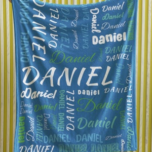 Blanket with Name, Personalized Blanket for Kids, custom name blanket, Custom Name Nursery Blanket for Newborn, Kids, colourful name blanket