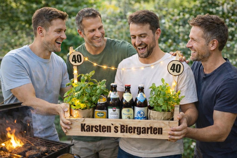 Personalized beer garden as a gift for men, last minute gift, express production possible image 12