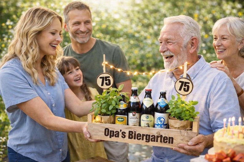 Personalized beer garden as a gift for men, last minute gift, express production possible image 3