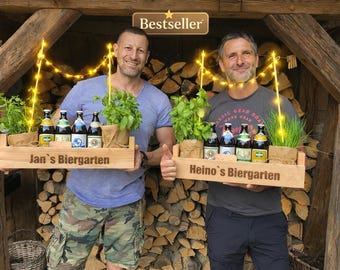 Personalized beer garden as a gift for men, last minute gift, express production possible