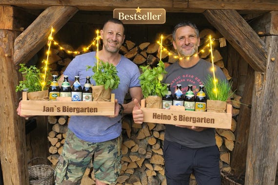 Biergarten personalisiert als Geschenk für Männer, Last Minute Geschenk, Expressherstellung möglich