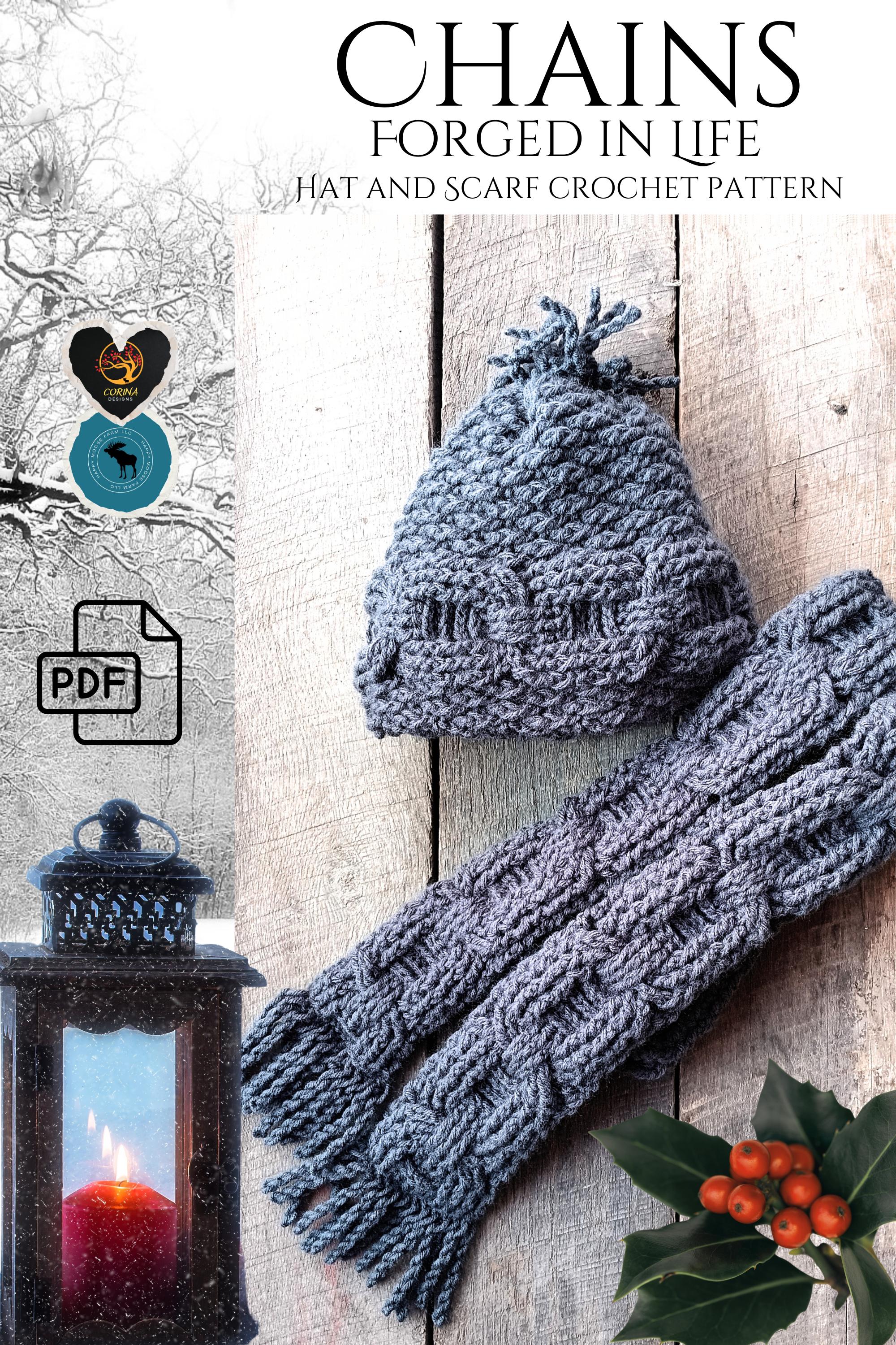 Crochet Hat&Scarf Set Adult Free Red Heart Crocheted Cloche & Scarf Set Crochet Pattern  main image 4