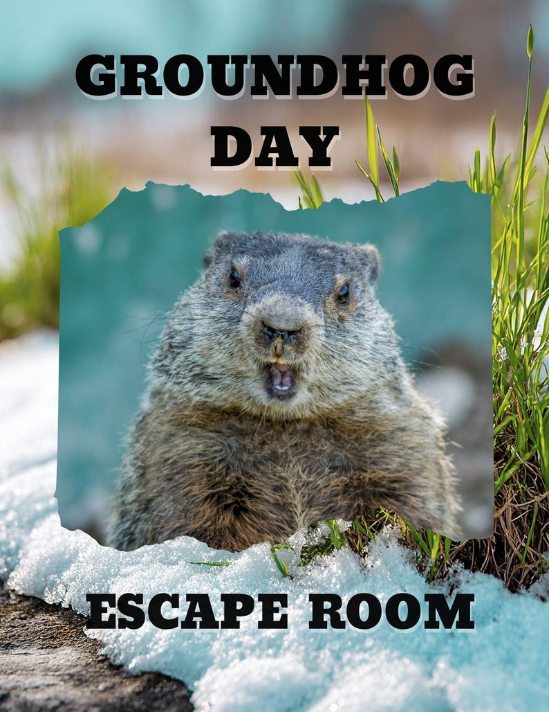 Groundhog Day Escape Room: Instant Download Printable Activity Word ...
