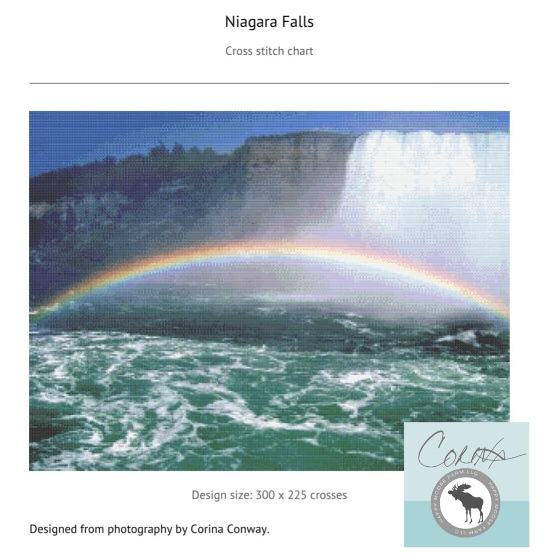 Niagara Falls Cross-stitch Pattern - Etsy