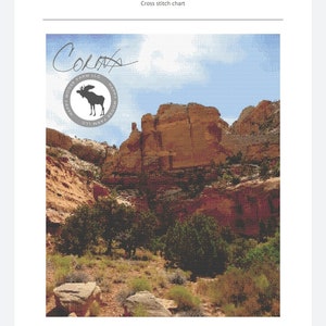 Southern Utah Desert cross-stitch pattern