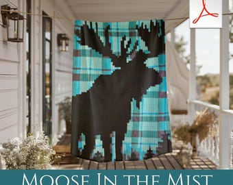 Moose Crochet Blanket Pattern: Twin Size Plaid (PDF Pattern)