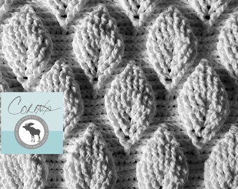 Exclusive Heirloom Crochet series -- Leaves: Times and Seasons, throw blanket crochet pattern