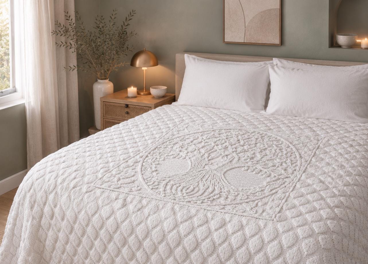 18 Tree of Life Crochet Patterns to Add Meaningful Handmade Style to Your Home and... 2 Tree of Life Crochet Blanket Pattern: King Size Cotton