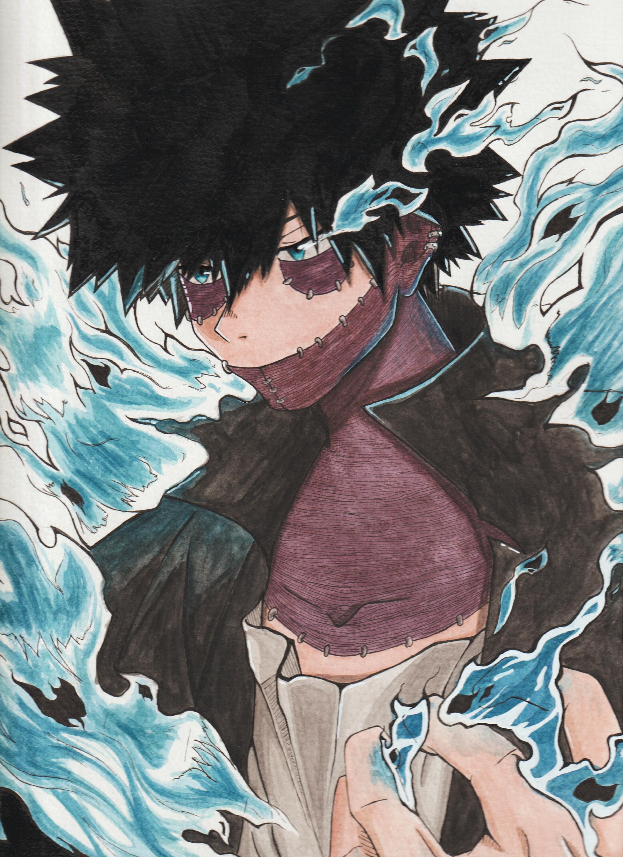 Illustration Dabi My Hero Academia
