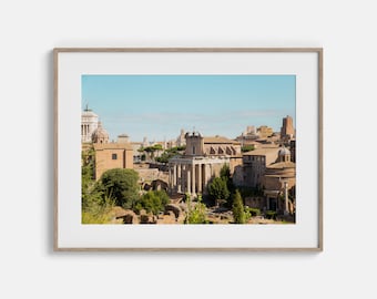 Rome Italy, Rome Skyline Print, Italy Print, Roman Forum, Rome Poster, Home Decor, Travel Poster, Rome Photography
