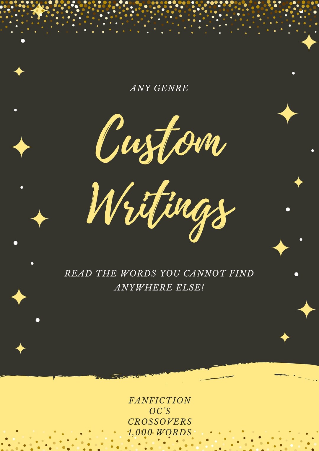 Writing Commissions Examples Writing Commissions Customizable Stories of ANY Genre - Etsy