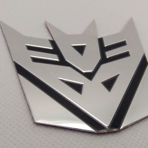 3D Aluminum alloy Car Stickers Transformers Decepticon Badge Emblem Tail Decal Cool Autobots Logo