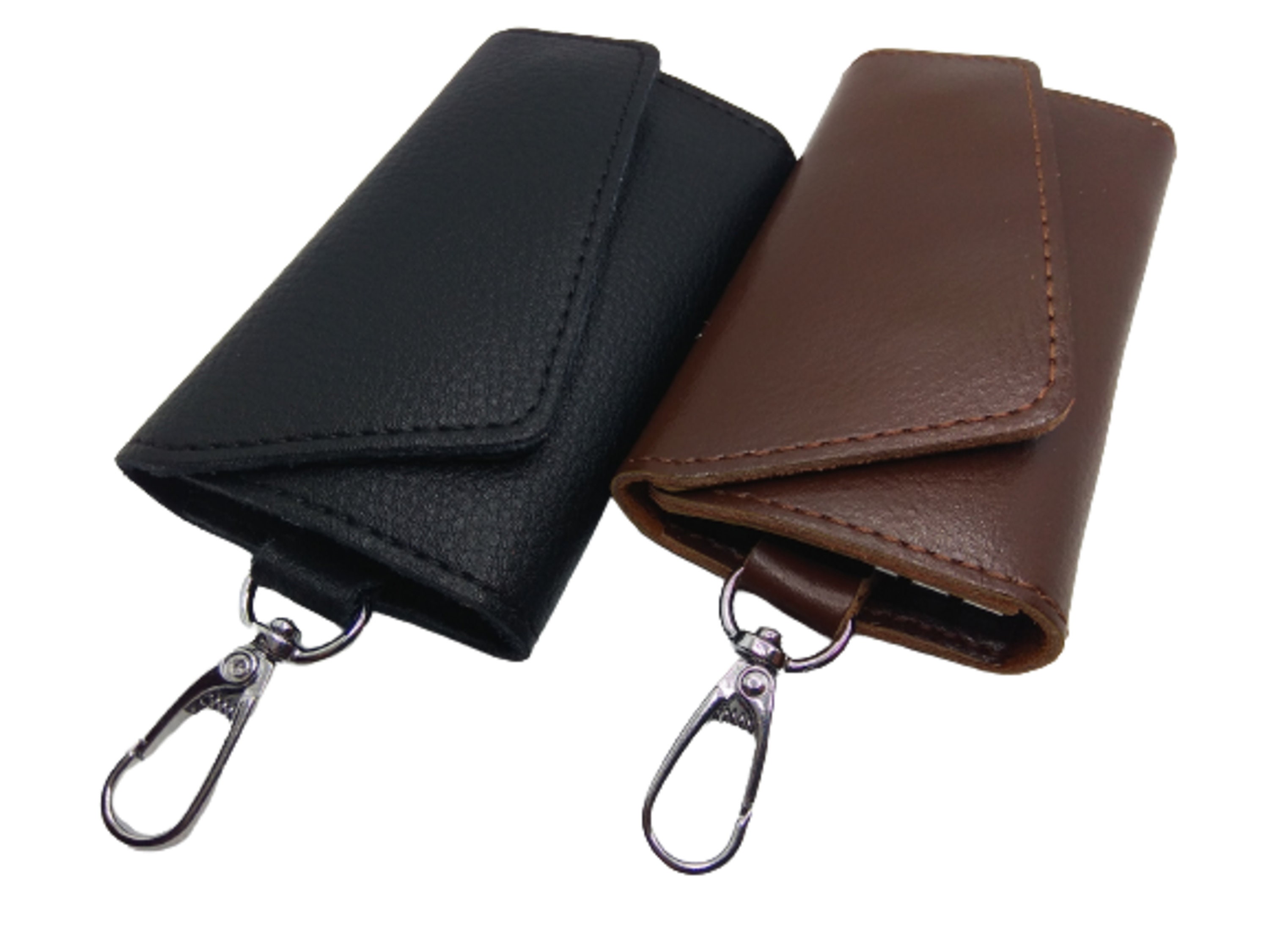 Leather Keychain Men Key Holder Organizer Pouch Split Car Key Wallet Women  Housekeeper Car Key Case Card Keys Pouch Bag