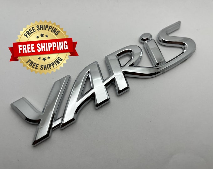 Toyota Yaris Emblem Logo Letters Badge Trunk Gate Rear Chrome - Etsy