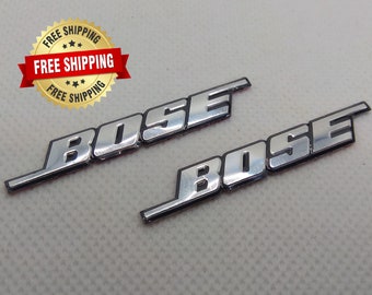 4 x 3d-Bose logotipo Bose sticker Bose emblema tipo black Silver 37mm x 8 mm 