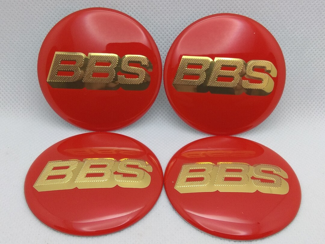 4pcs X 60mm BBS Wheel Centre Caps Stickers RED / GOLD Etsy