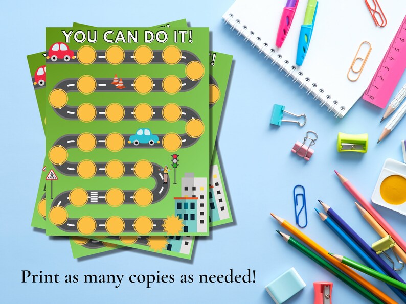 Printable Sticker Reward Chart, Cars Potty Chart, Chore Chart, Boys ...