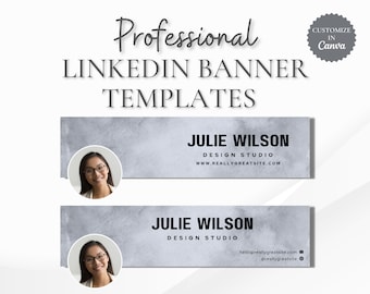 Minimalist LinkedIn Banner Template, Editable Canva LinkedIn Header for Professionals