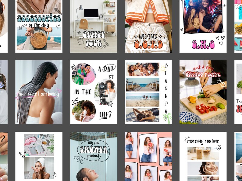 Lemon8 Templates Customizable in Canva, Cute Lemon8 Posts, Social Media Post Templates, Content Creator and Influencer Templates image 2